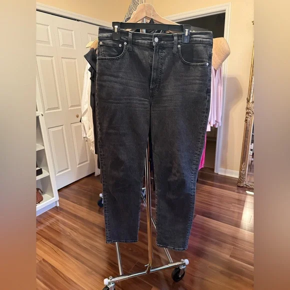 Madewell Black Perfect Vintage Jean Straight Leg - Picture 1 of 5
